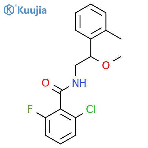 2-chloro-6-fluoro-N-(2-methoxy-2-(o-tolyl)ethyl)benzamide structure
