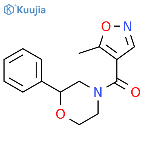 4-(5-methyl-1,2-oxazole-4-carbonyl)-2-phenylmorpholine structure