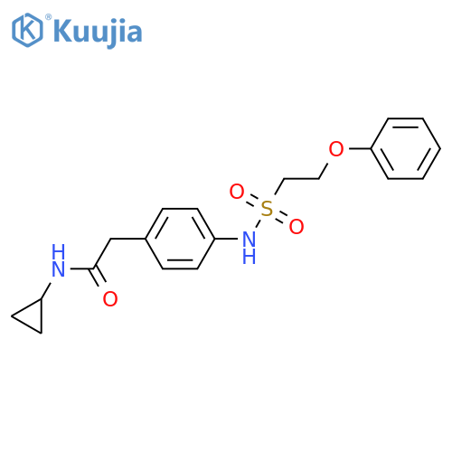 N-cyclopropyl-2-4-(2-phenoxyethanesulfonamido)phenylacetamide structure