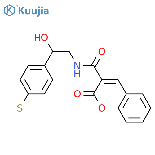 N-{2-hydroxy-2-4-(methylsulfanyl)phenylethyl}-2-oxo-2H-chromene-3-carboxamide structure