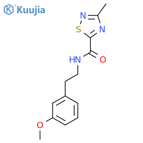 N-2-(3-methoxyphenyl)ethyl-3-methyl-1,2,4-thiadiazole-5-carboxamide structure