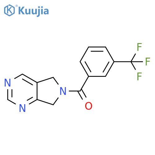 6-3-(trifluoromethyl)benzoyl-5H,6H,7H-pyrrolo3,4-dpyrimidine structure