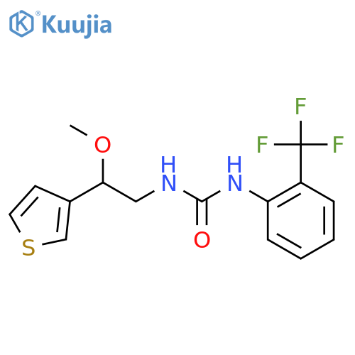 3-2-methoxy-2-(thiophen-3-yl)ethyl-1-2-(trifluoromethyl)phenylurea structure