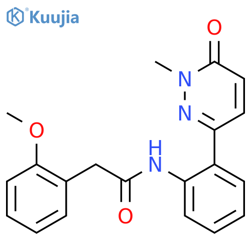 2-(2-methoxyphenyl)-N-2-(1-methyl-6-oxo-1,6-dihydropyridazin-3-yl)phenylacetamide structure