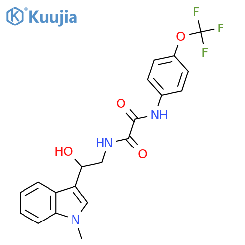 N-[2-hydroxy-2-(1-methyl-1H-indol-3-yl)ethyl]-N'-[4-(trifluoromethoxy)phenyl]ethanediamide structure