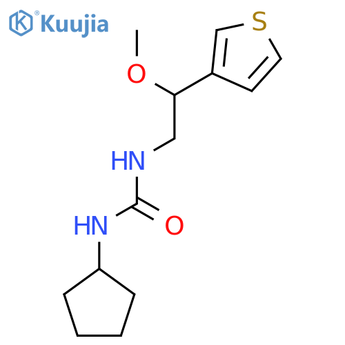 1-cyclopentyl-3-2-methoxy-2-(thiophen-3-yl)ethylurea structure