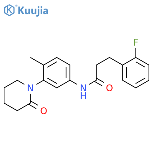 3-(2-fluorophenyl)-N-4-methyl-3-(2-oxopiperidin-1-yl)phenylpropanamide structure