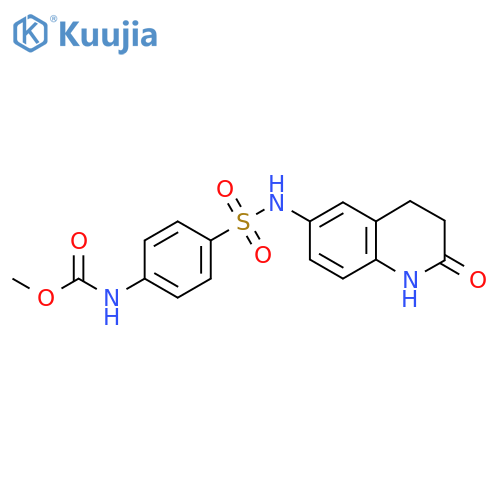 methyl N-{4-(2-oxo-1,2,3,4-tetrahydroquinolin-6-yl)sulfamoylphenyl}carbamate structure