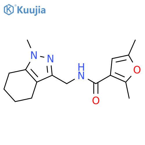 2,5-dimethyl-N-(1-methyl-4,5,6,7-tetrahydro-1H-indazol-3-yl)methylfuran-3-carboxamide structure