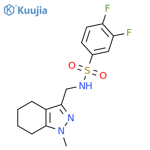 3,4-difluoro-N-(1-methyl-4,5,6,7-tetrahydro-1H-indazol-3-yl)methylbenzene-1-sulfonamide structure