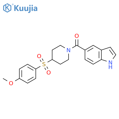 5-4-(4-methoxybenzenesulfonyl)piperidine-1-carbonyl-1H-indole structure