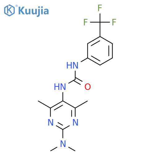 3-2-(dimethylamino)-4,6-dimethylpyrimidin-5-yl-1-3-(trifluoromethyl)phenylurea structure