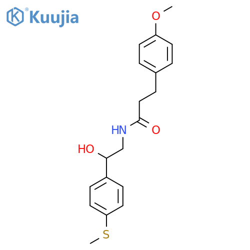 N-{2-hydroxy-2-4-(methylsulfanyl)phenylethyl}-3-(4-methoxyphenyl)propanamide structure