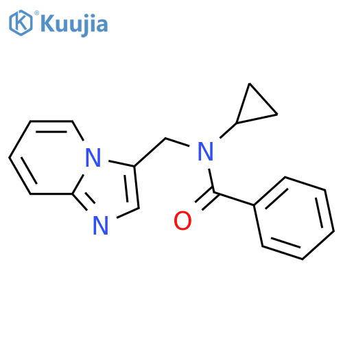 N-cyclopropyl-N-({imidazo[1,2-a]pyridin-3-yl}methyl)benzamide structure