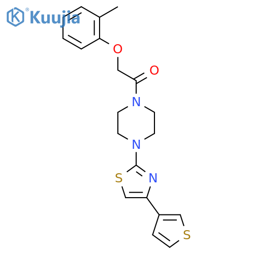 1-(4-(4-(Thiophen-3-yl)thiazol-2-yl)piperazin-1-yl)-2-(o-tolyloxy)ethanone structure