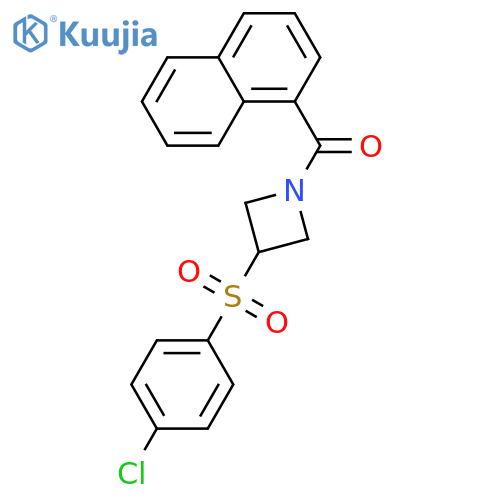 3-(4-chlorobenzenesulfonyl)-1-(naphthalene-1-carbonyl)azetidine structure