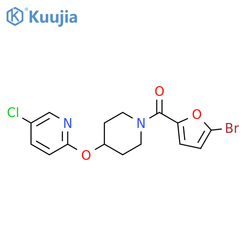 2-{[1-(5-bromofuran-2-carbonyl)piperidin-4-yl]oxy}-5-chloropyridine structure