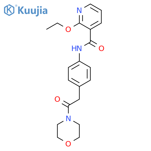 2-ethoxy-N-{4-2-(morpholin-4-yl)-2-oxoethylphenyl}pyridine-3-carboxamide structure