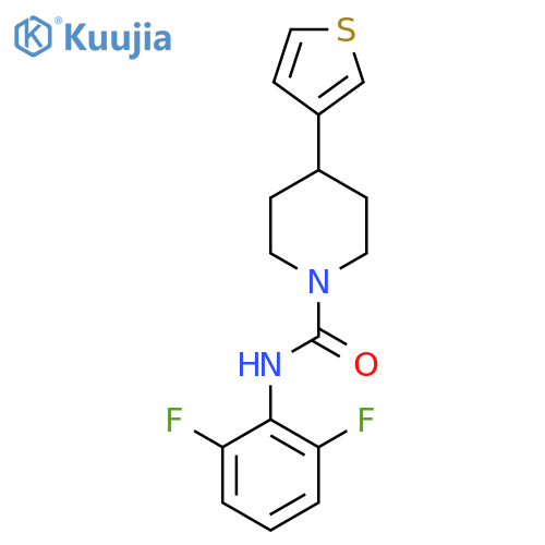 N-(2,6-difluorophenyl)-4-(thiophen-3-yl)piperidine-1-carboxamide structure