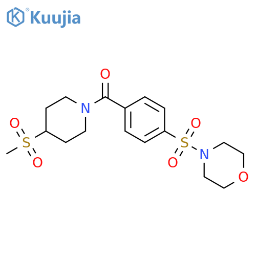 4-4-(4-methanesulfonylpiperidine-1-carbonyl)benzenesulfonylmorpholine structure