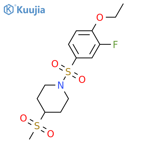 1-(4-ethoxy-3-fluorobenzenesulfonyl)-4-methanesulfonylpiperidine structure