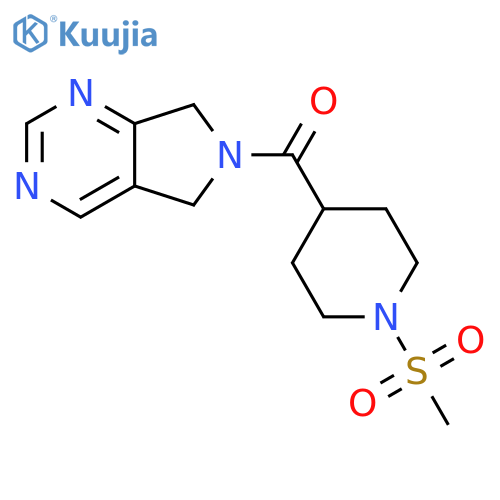 1-methanesulfonyl-4-{5H,6H,7H-pyrrolo3,4-dpyrimidine-6-carbonyl}piperidine structure