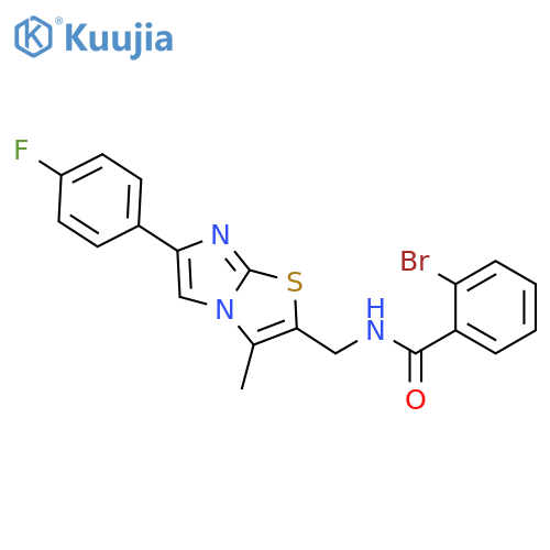 2-bromo-N-{[6-(4-fluorophenyl)-3-methylimidazo[2,1-b][1,3]thiazol-2-yl]methyl}benzamide structure