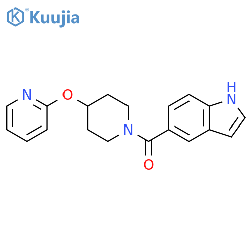 5-[4-(pyridin-2-yloxy)piperidine-1-carbonyl]-1H-indole structure