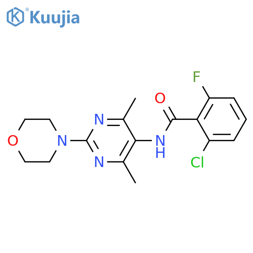 2-chloro-N-4,6-dimethyl-2-(morpholin-4-yl)pyrimidin-5-yl-6-fluorobenzamide structure