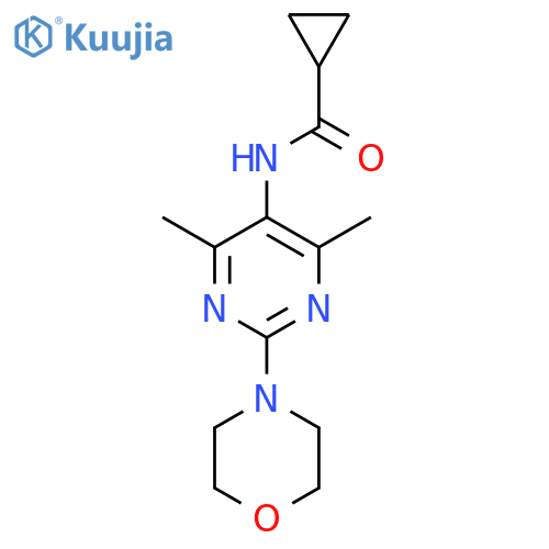 N-4,6-dimethyl-2-(morpholin-4-yl)pyrimidin-5-ylcyclopropanecarboxamide structure