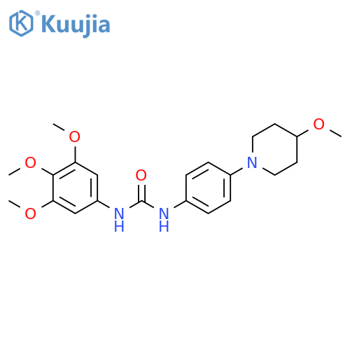 1-4-(4-methoxypiperidin-1-yl)phenyl-3-(3,4,5-trimethoxyphenyl)urea structure