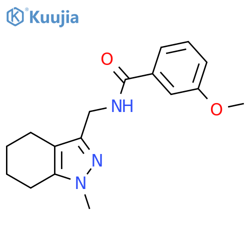 3-methoxy-N-(1-methyl-4,5,6,7-tetrahydro-1H-indazol-3-yl)methylbenzamide structure