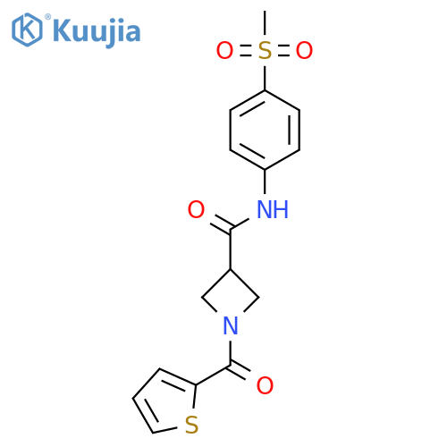 N-(4-methanesulfonylphenyl)-1-(thiophene-2-carbonyl)azetidine-3-carboxamide structure