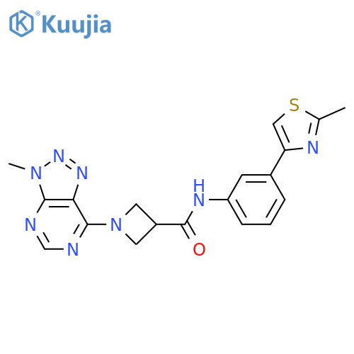 N-[3-(2-methyl-1,3-thiazol-4-yl)phenyl]-1-{3-methyl-3H-[1,2,3]triazolo[4,5-d]pyrimidin-7-yl}azetidine-3-carboxamide structure