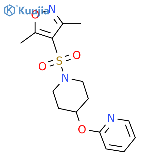 2-({1-[(3,5-dimethyl-1,2-oxazol-4-yl)sulfonyl]piperidin-4-yl}oxy)pyridine structure