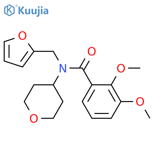 N-[(furan-2-yl)methyl]-2,3-dimethoxy-N-(oxan-4-yl)benzamide structure