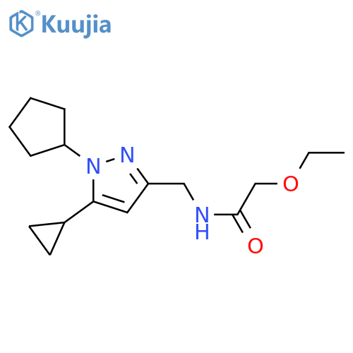 N-(1-cyclopentyl-5-cyclopropyl-1H-pyrazol-3-yl)methyl-2-ethoxyacetamide structure