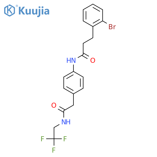 3-(2-bromophenyl)-N-(4-{(2,2,2-trifluoroethyl)carbamoylmethyl}phenyl)propanamide structure