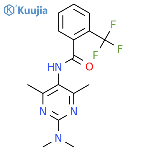N-2-(dimethylamino)-4,6-dimethylpyrimidin-5-yl-2-(trifluoromethyl)benzamide structure
