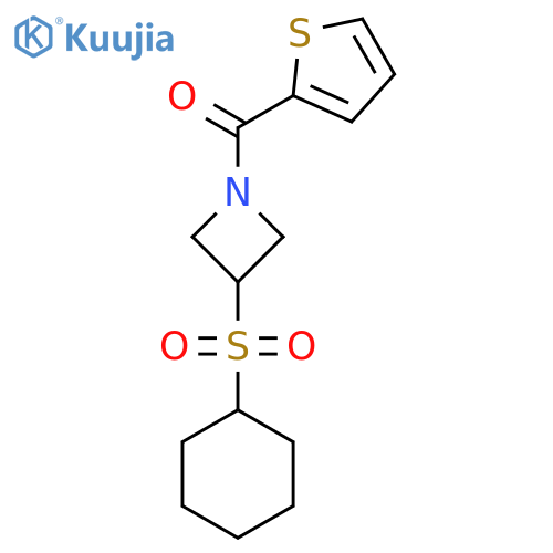 3-(cyclohexanesulfonyl)-1-(thiophene-2-carbonyl)azetidine structure