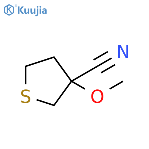 3-methoxythiolane-3-carbonitrile structure