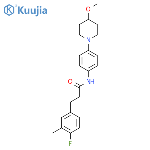 3-(4-fluoro-3-methylphenyl)-N-4-(4-methoxypiperidin-1-yl)phenylpropanamide structure