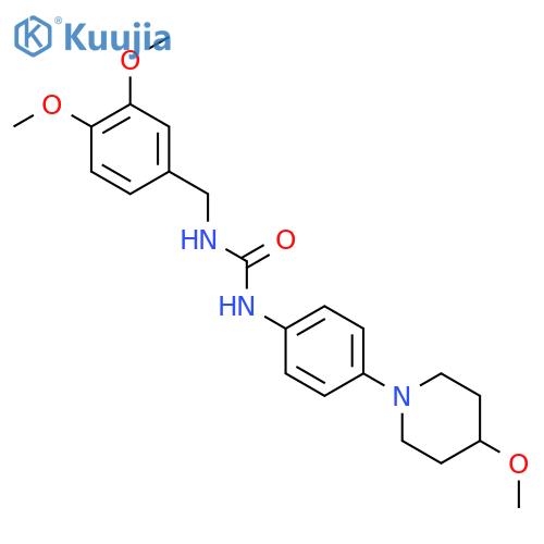 1-(3,4-dimethoxyphenyl)methyl-3-4-(4-methoxypiperidin-1-yl)phenylurea structure