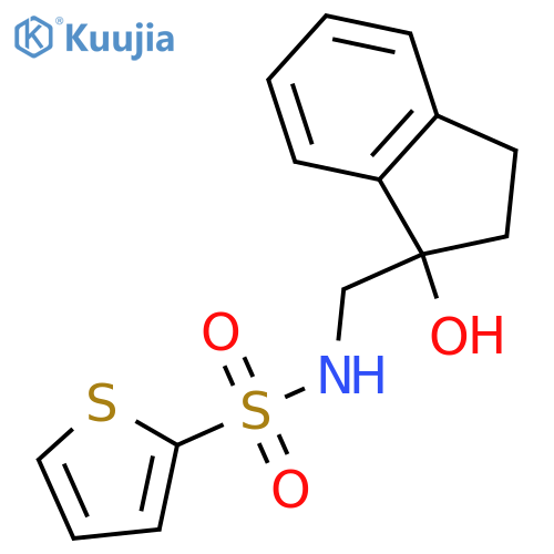 N-[(1-hydroxy-2,3-dihydro-1H-inden-1-yl)methyl]thiophene-2-sulfonamide structure