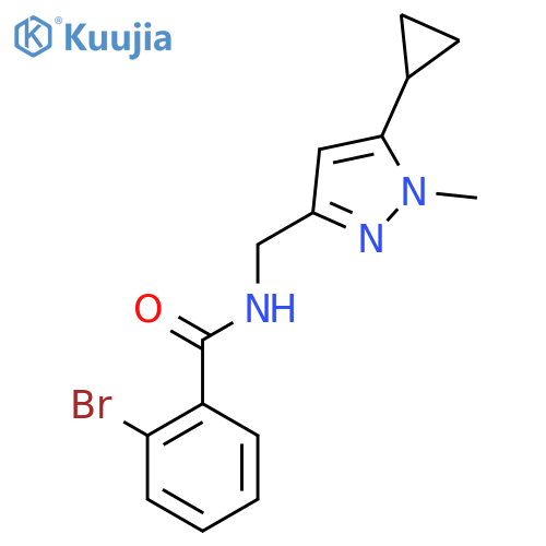 2-bromo-N-(5-cyclopropyl-1-methyl-1H-pyrazol-3-yl)methylbenzamide structure