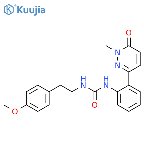 1-[2-(4-methoxyphenyl)ethyl]-3-[2-(1-methyl-6-oxo-1,6-dihydropyridazin-3-yl)phenyl]urea structure