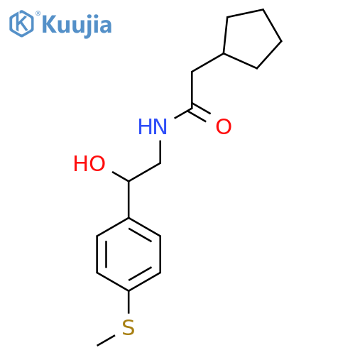 2-cyclopentyl-N-{2-hydroxy-2-4-(methylsulfanyl)phenylethyl}acetamide structure