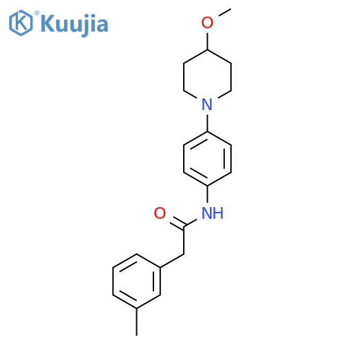 N-4-(4-methoxypiperidin-1-yl)phenyl-2-(3-methylphenyl)acetamide structure