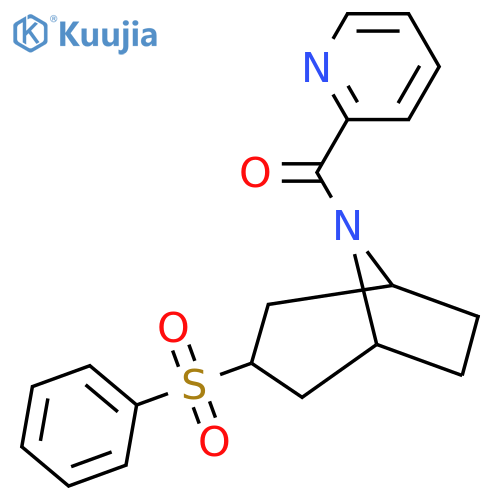 3-(benzenesulfonyl)-8-(pyridine-2-carbonyl)-8-azabicyclo3.2.1octane structure