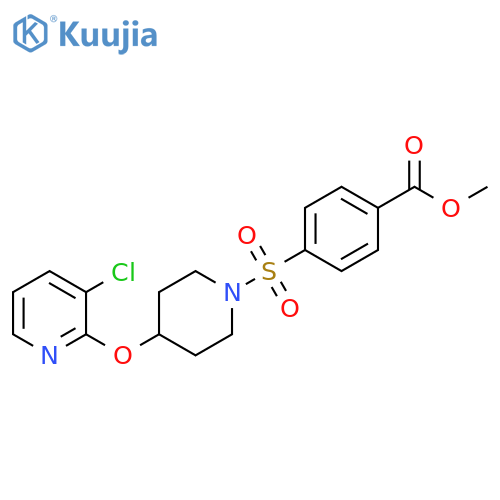 methyl 4-({4-[(3-chloropyridin-2-yl)oxy]piperidin-1-yl}sulfonyl)benzoate structure